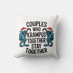 Couples That Krampus Together Stay Together XMAS Cushion