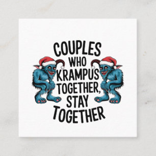 Couples That Krampus Together Stay Together XMAS Square Business Card