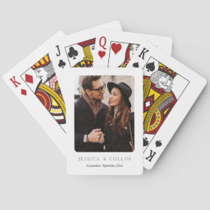 Couples Travel Personalized Photo Name  Playing Cards