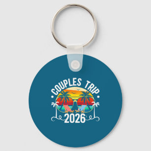 Couples Trip Husband Wife Vacation Key Ring