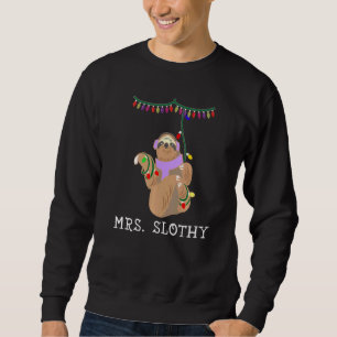 Couples Ugly Christmas Mr And Mrs Slothy Matching Sweatshirt