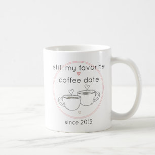 Couples Valentines Day Minimalist Coffee Mug