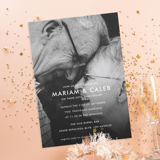 Couples Wedding Anniversary Celebration Photo Invitation (Creator Uploaded)