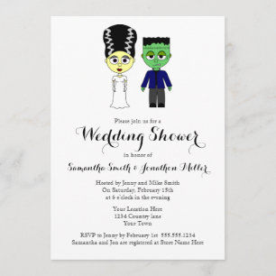 Couples Wedding Shower Halloween Theme Invitation