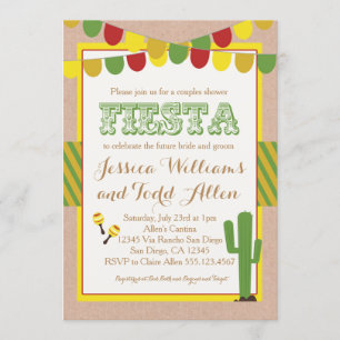 Couples Wedding Shower Invitation Fiesta