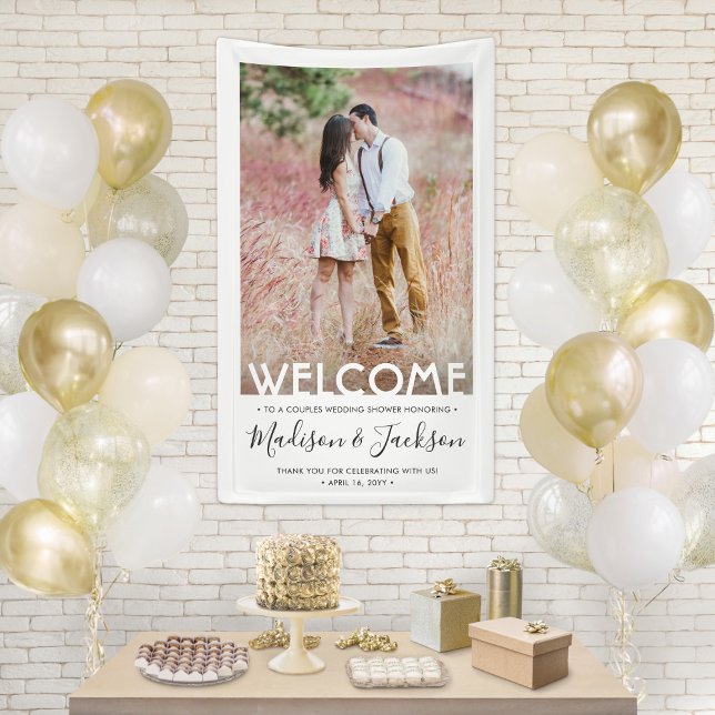 Couples Wedding Shower Simple Photo Welcome Banner (Creator Uploaded)