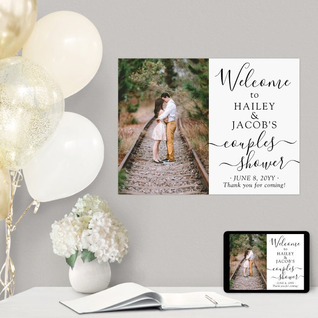 Couples Wedding Shower Welcome Script 1 Photo Poster (Creator Uploaded)