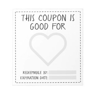 Coupon Book Homemade Coupons Cute Modern Template Notepad