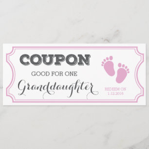 Coupon for one Granddaughter Baby Announcement