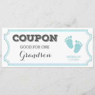 Coupon for one Grandson Baby Announcement