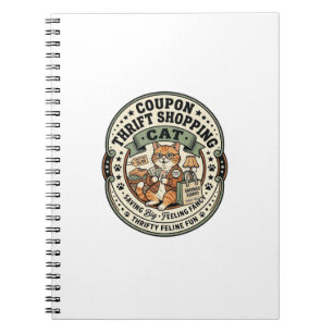 Coupon Thrift Shopping Cat Coupon Thrift Shopping Notebook