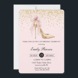 Couquette Blush Ribbon Bow Fashion Heel Sweet 16 Invitation<br><div class="desc">Personalize this chic coquette sweet sixteen birthday invitation with own wording easily and quickly,  simply press the customize it button to further re-arrange and format the style and placement of the text.  Matching items available in store!  (c) The Happy Cat Studio</div>