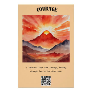 Courage Affirmation special gift Poster