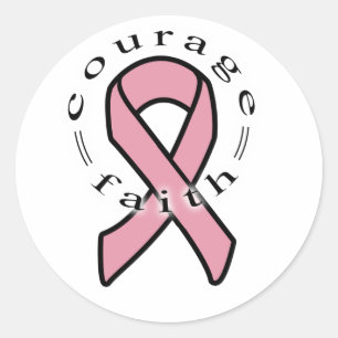 Courage and Faith Classic Round Sticker