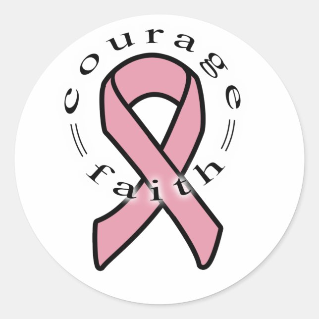 Courage and Faith Classic Round Sticker (Front)