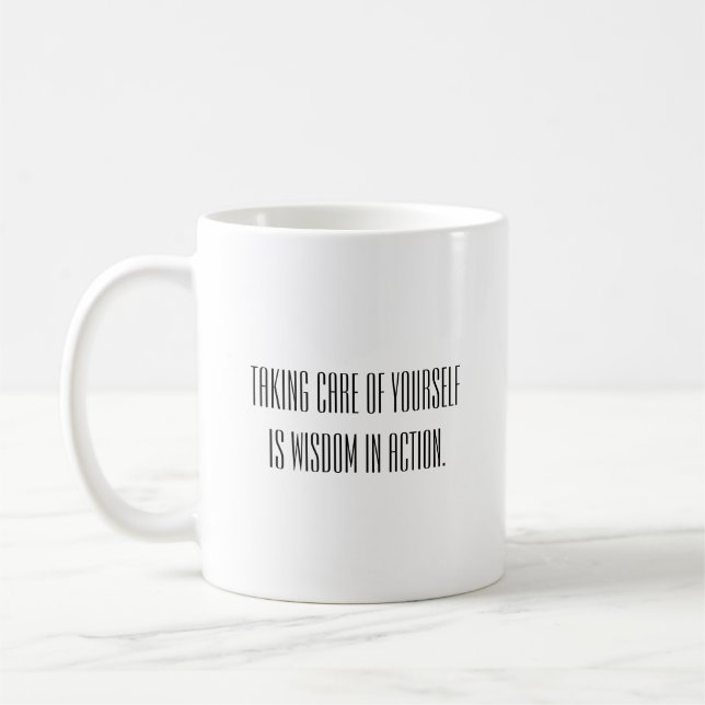 Courage, Care, Wisdom, & Coffee Mug (Left)