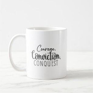 Courage Conquest - Gym Hustle Success Motivational Coffee Mug