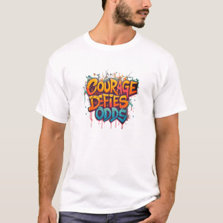 Courage Defies Odds. T-Shirt
