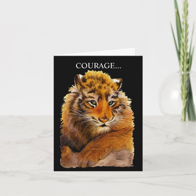 Courage doesn't always roar Folded Greeting Card (Front)