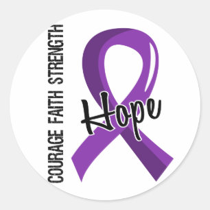 Courage Faith Hope 5 Chiari Malformation Classic Round Sticker