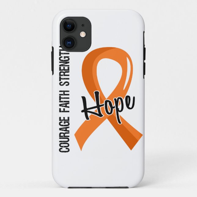 Courage Faith Hope 5 Leukaemia Case-Mate iPhone Case (Back)