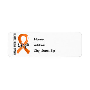 Courage Faith Hope 5 Multiple Sclerosis Return Address Label