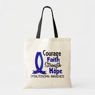 Courage Faith Strength Hope Dysautonomia Tote Bag