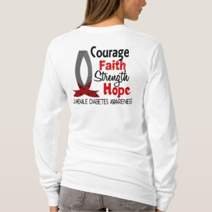 Courage Faith Strength Hope Juvenile Diabetes T-Shirt