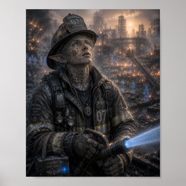 Courage / Firefighter / Burning District Poster (Front)