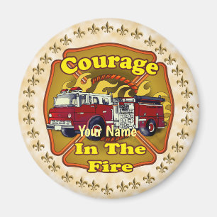 Courage Firefighter  Firetruck magnet
