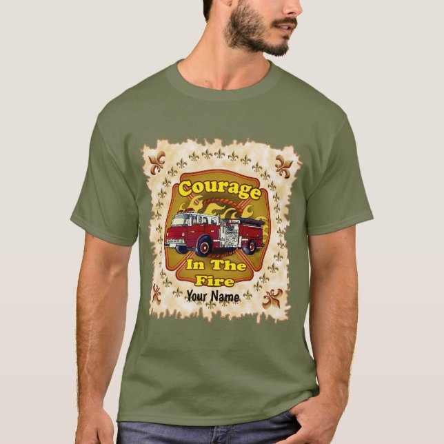 Courage Firetruck Firefighter t-shirt (Front)