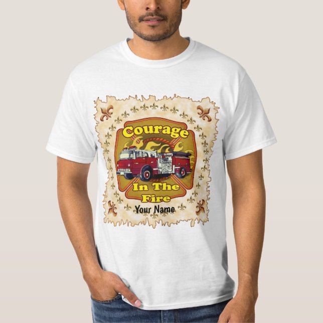 Courage Firetruck Firefighter t-shirt (Front)