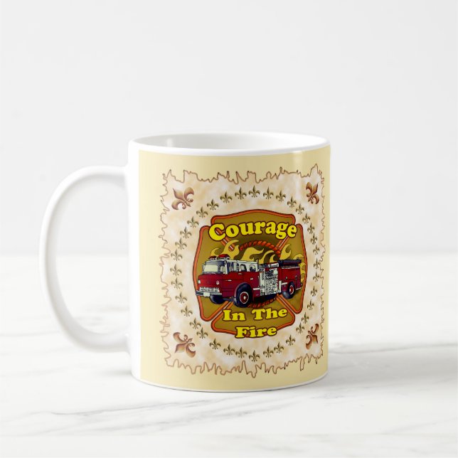 Courage Firetruck firefighters mugs (Left)