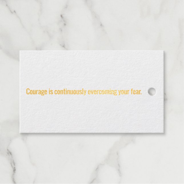 Courage Foil Gift Tag (Front (Horizontal))