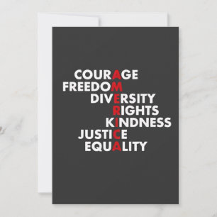 Courage Freedom Diversity Rights Kindness Announcement