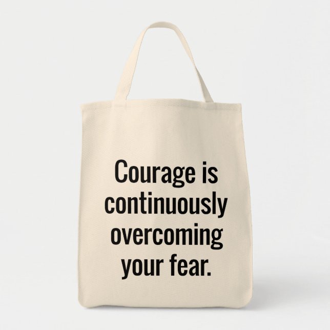 Courage Grocery Tote Bag (Front)