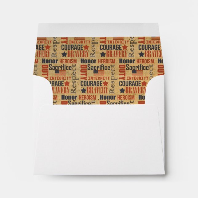 Courage, Honour, Duty Army Boot Camp Soldier Envelope (Back (Bottom))