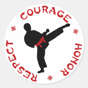 Courage Honour Respect man stickers