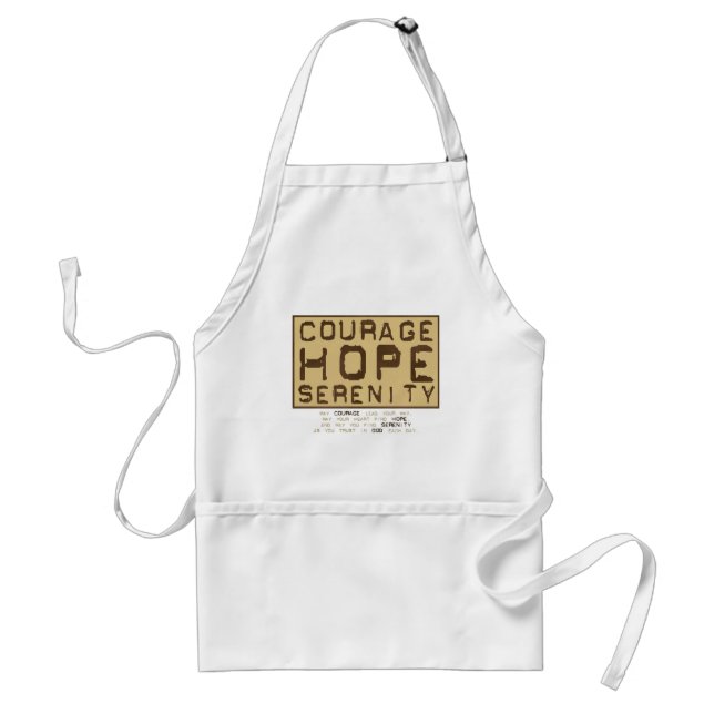 Courage Hope Serenity (1) Standard Apron (Front)