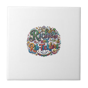 Courage is Resilience’s Fuel Inspirational T-Shirt Ceramic Tile