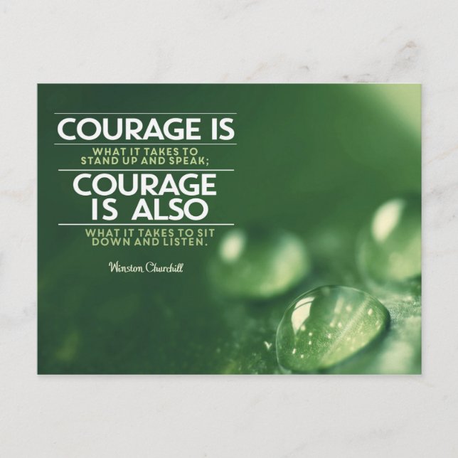 Courage Is What It Takes Postcard (Front)