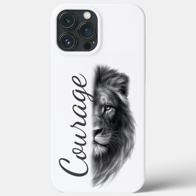 Courage Lion Artistic Minimal- Case-Mate iPhone Case (Back)