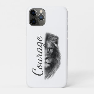 Courage Lion Artistic Minimal- iPhone 11 Pro Case