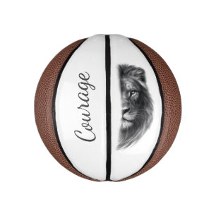 Courage Lion Artistic Minimal- Mini Basketball