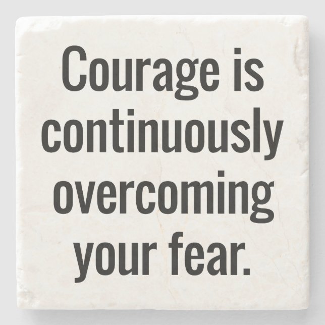 Courage Marble Stone Coaster (Front)