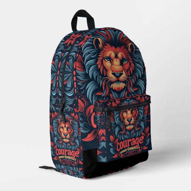 Courage over Comfort  Printed Backpack (Back Corner Left)