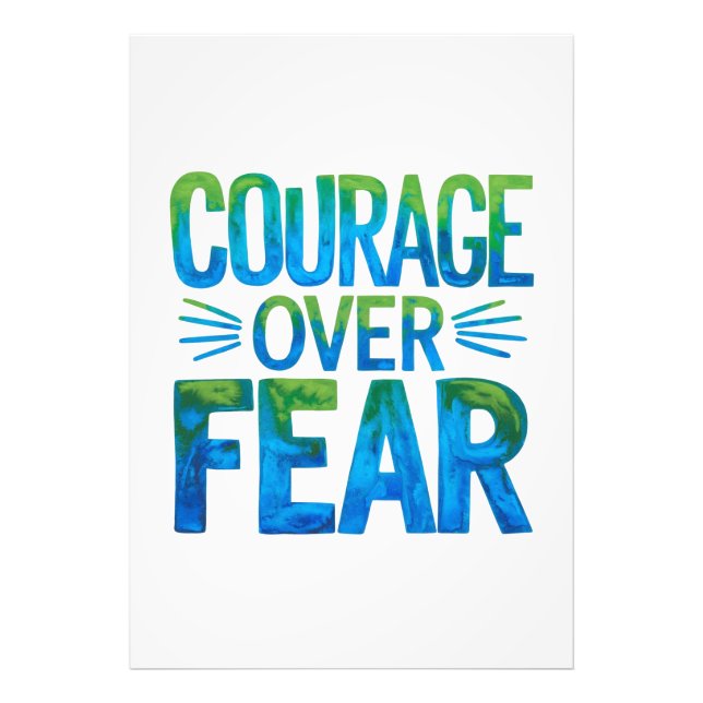 Courage over fear photo print (Front)
