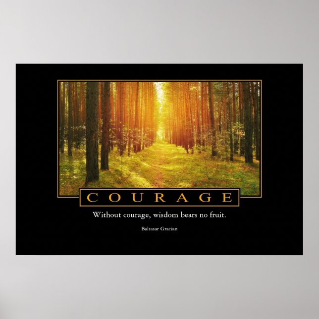 Courage Poster: Baltasar Gracian Poster (Front)