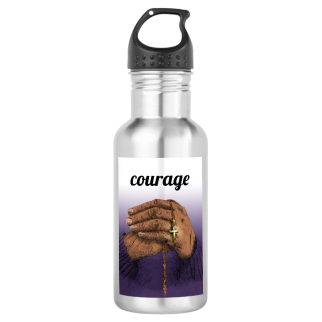 Courage Stainless Steel Water Bottle (Front)