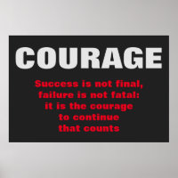 Courage Success Motivational Bold Text Modern